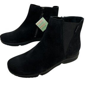 Mephisto Rafaelle Air-Jet Chelsea Nubuck Ankle Boots Womens 8.5 Black NEW